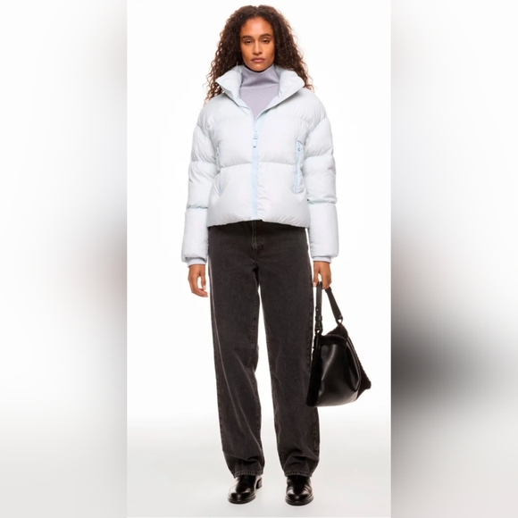 Mackage Tessy Puffer Jacket in Light Blue Size XL Rent The Runway - Picture 1 of 9